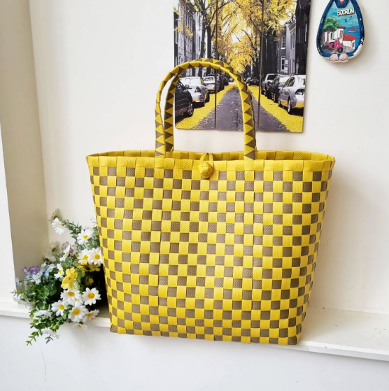 Plaj/Market/Alışveriş Çantaları Kahverengi-Sarı