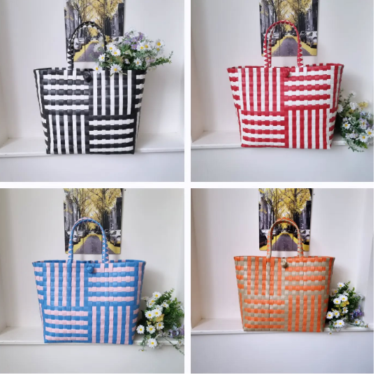 Plaj/Market/Alışveriş Çantaları  Siyah-Beyaz