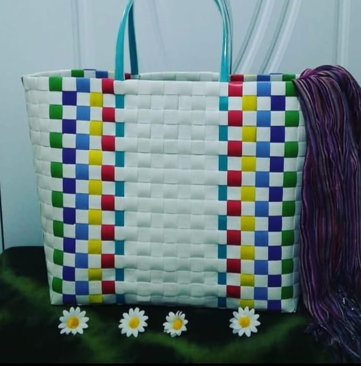 Plaj/Market/alışveriş Çantaları Beyaz-çok renkli