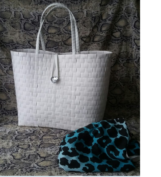 Plaj/Market/Alışveriş Çantaları-Beyaz