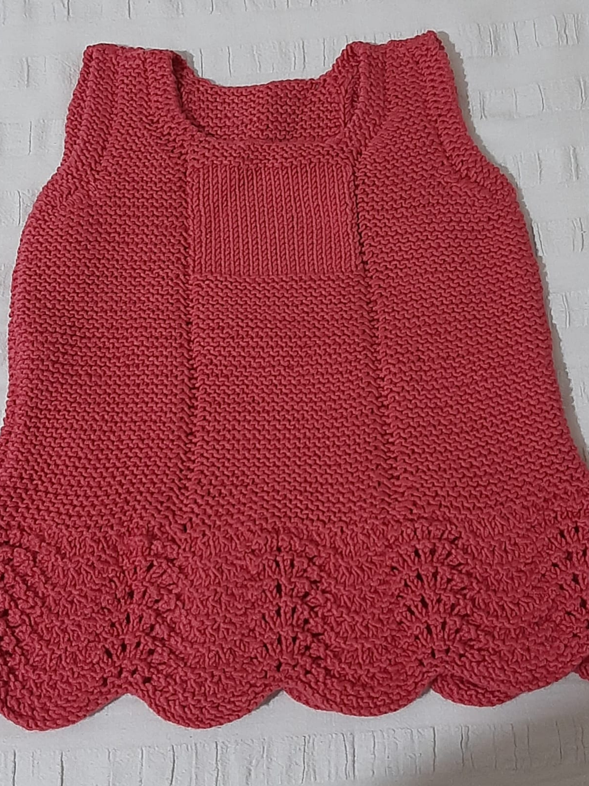 El Örgüsü Bebek Elbisesi - Oranj