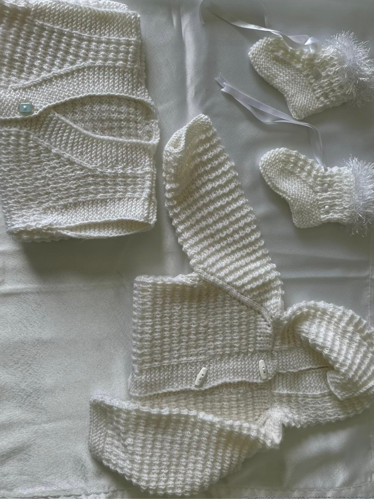 El Örgüsü Bebek Takım-Beyaz (1-2 yaş)