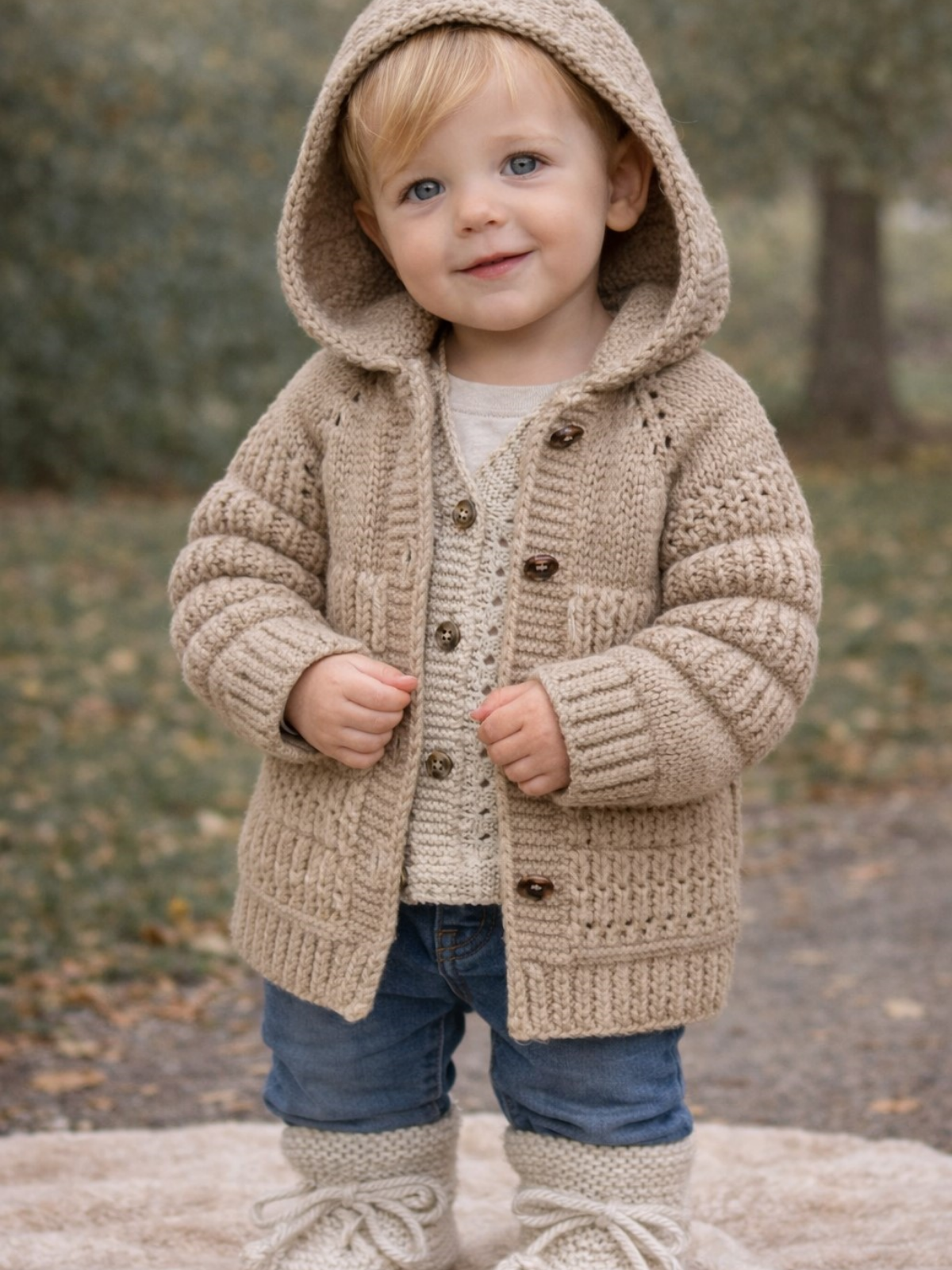 El Örgüsü Bebek Takımı- Sütlükahve (1-2 yaş)