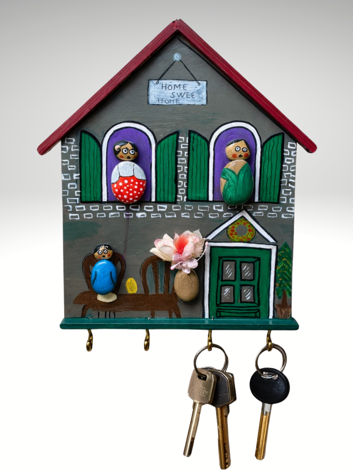 Home Sweet - El BoyaMDF Anahtarlık Askısı