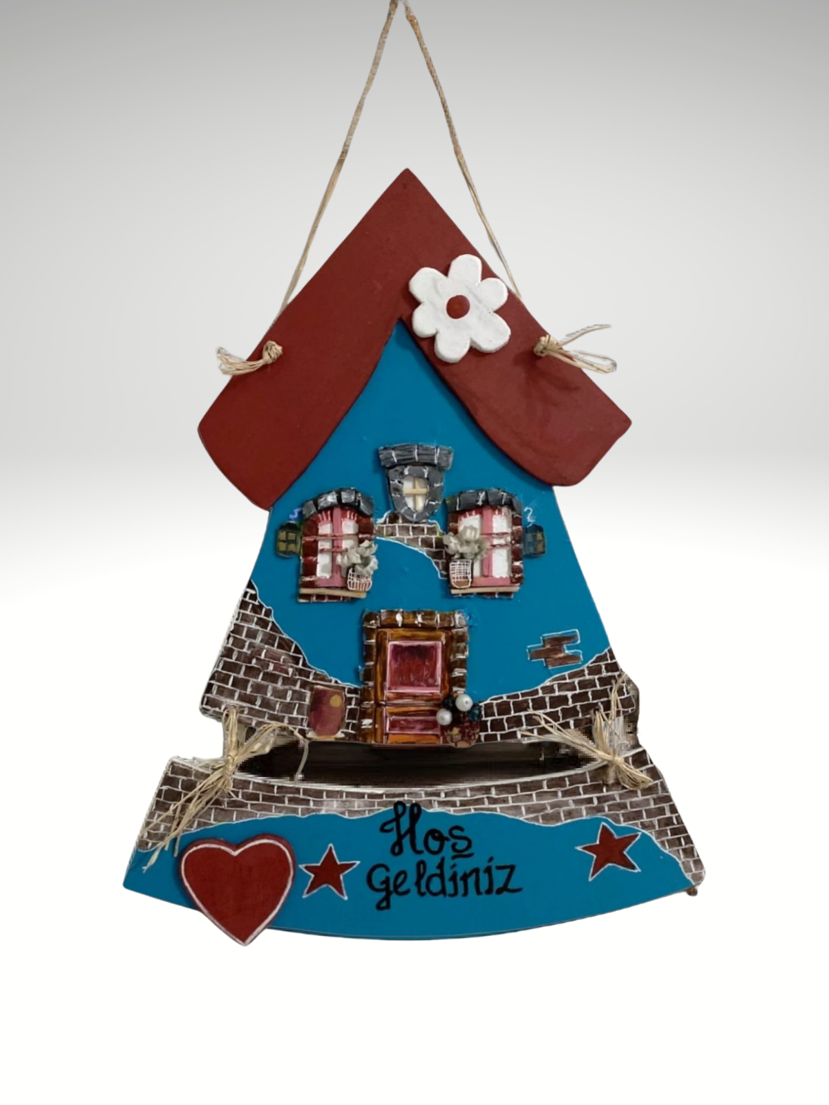 Ev modeli Akrilik Boya Kapı Süsü