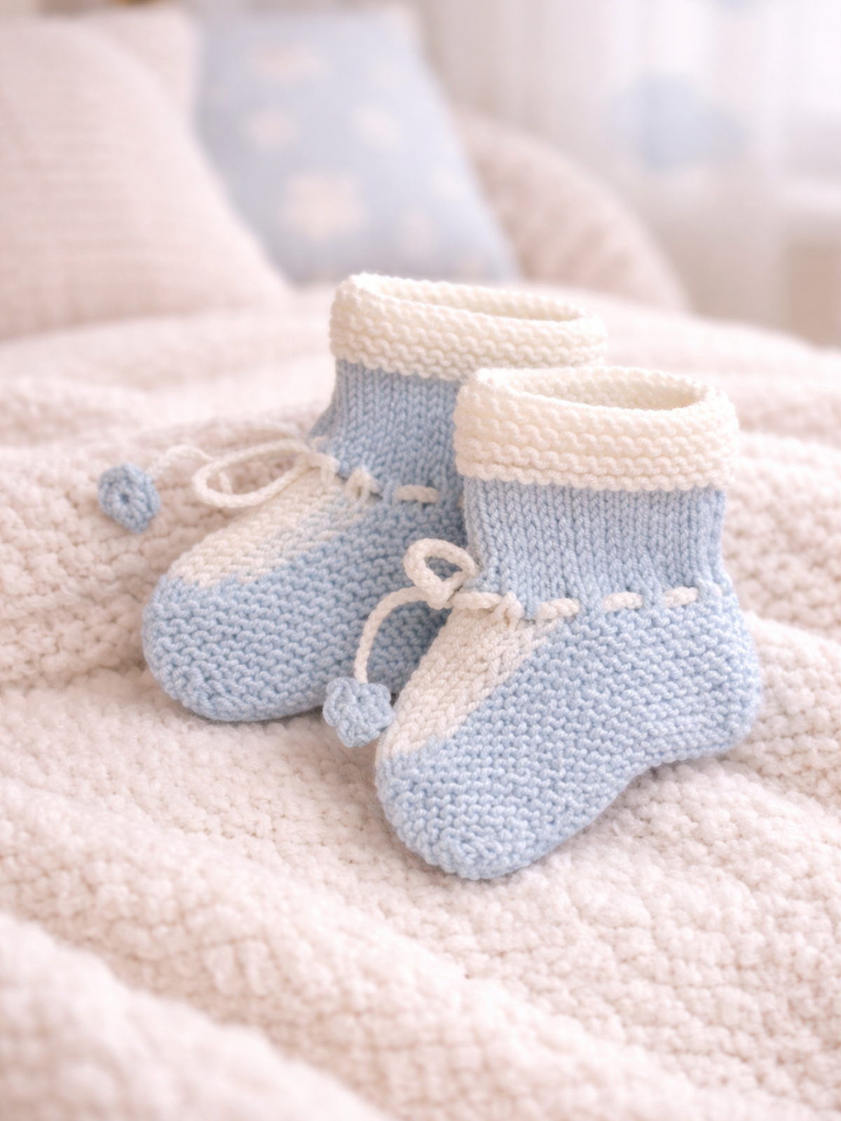 El DokumaMavi Düş Bebek Patik  ( 0 - 1 yaş)