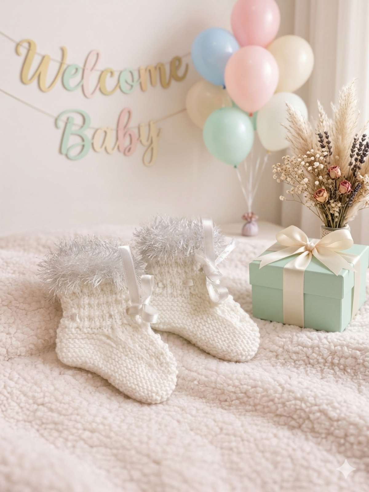 Moonlight Softy Premium El Örgüsü Bebek Patiği