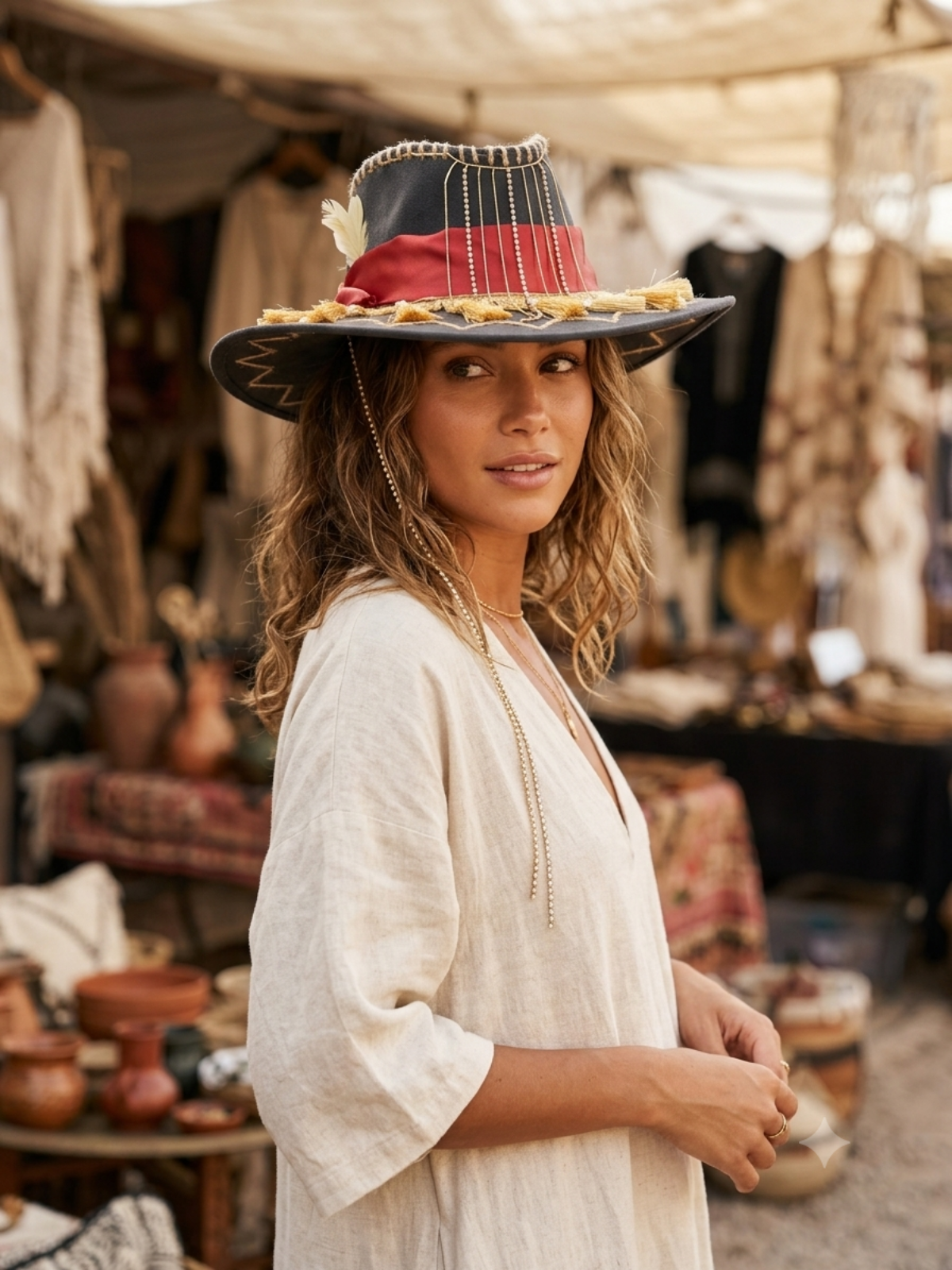 Desert Queen | El Yapımı Bohem Festival Şapkası